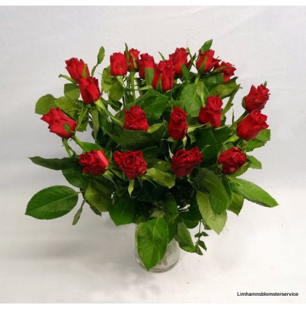 Bukett med r�da rosor